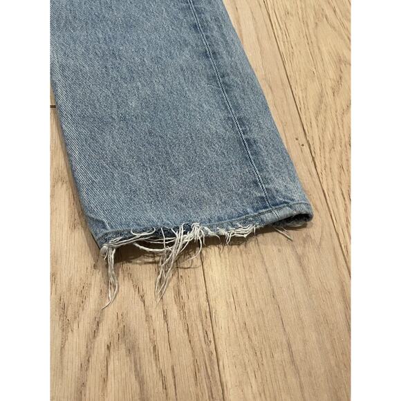 AGOLDE 90s Mid-Rise Loose Fit Distressed Button Fly Jeans Organic Cotton Size 26 - Picture 6 of 10